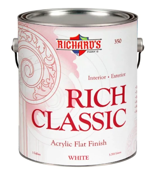 Американская, матовая краска RICH CLASSIC FLAT ACRYLIC для внутренних и наружных работ